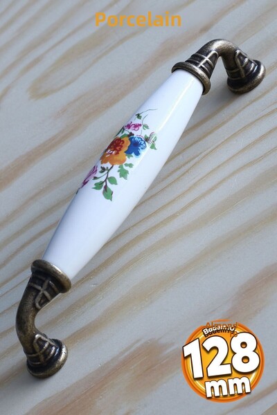 Badem10 Dulap cu sertar de bucătărie din porțelan - mâner de 128 mm/12,8 cm a...