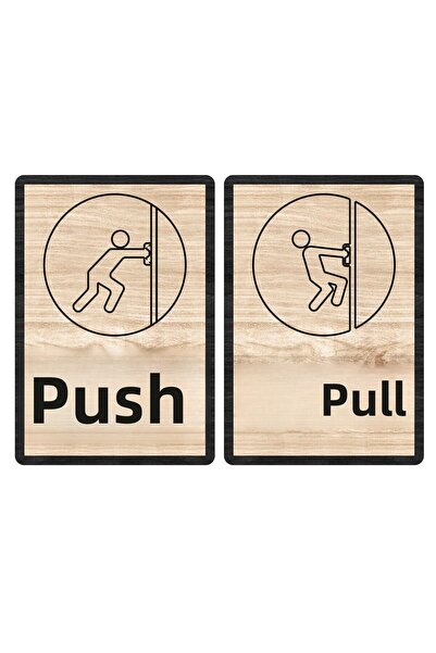 Aldebaran Reklam دفع عمودي تركي - سحب سلسلة علامة تحذير القيقب الأسود 11 * 6 سم