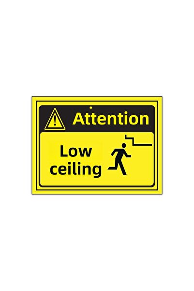Lucena تحذير معدني، سقف منخفض 15 سم × 20 سم، لافتة تحويل للتحذير