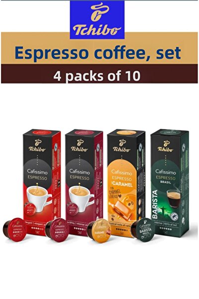 Tchibo طقم قهوة اسبريسو 4 قطع من كافيسيمو - 4 × 10 عبوات