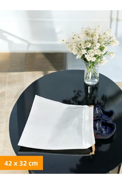 Balkan Room 2 Pcs White Drawstring Shoes Storage Bag Multipurpose Closet Drawer Suitcase Organizer