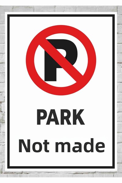 zafrakreklam No Parking Sign Board 24X34 cm Pvc