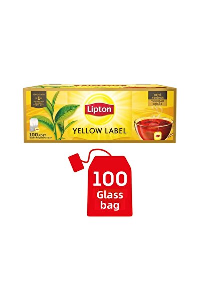Lipton ليبتون كيس زجاجي بملصق أصفر 100 × 1 قطعة