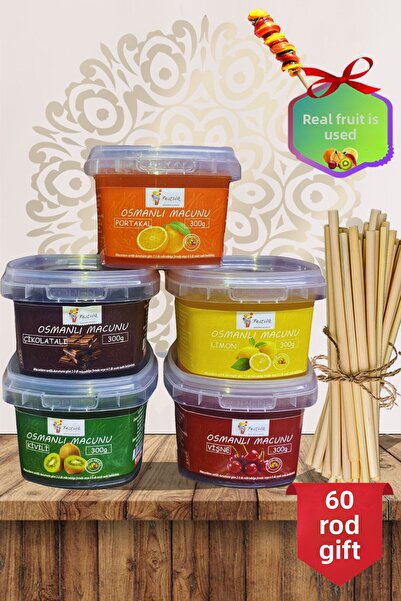 Festiva مجموعة معجون عثمانية - 60 قطعة كيوي، شوكولاتة، كرز، برتقال، ليمون