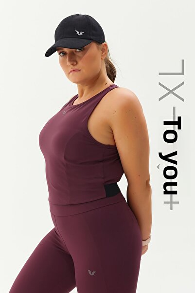 bilcee Claret Red Recovery Crew Neck Crop Body Bra - Sports and Daily Supported 9209