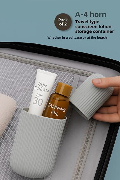 Anadolu Saray 2Pcs Travel Type Accessory Sunscreen Lotion Storage Container Glasses Toothpaste Storage Box