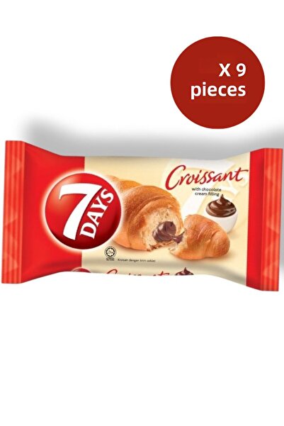 7DAYS كرواسون ناعم مع حشوة كريمة الشوكولاتة السائلة 60 جرام × عبوة من 6 قطع