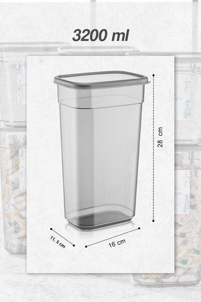 Meleni Home Set of 2 Labeled Tablet Detergent Storage Box - Elina Rectangular Storage Container 3200 ml