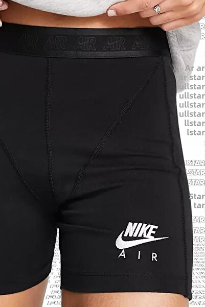 Nike Air Ribbed Legging Shorts In Black Cotton Polyester Biker Tights Shorts
