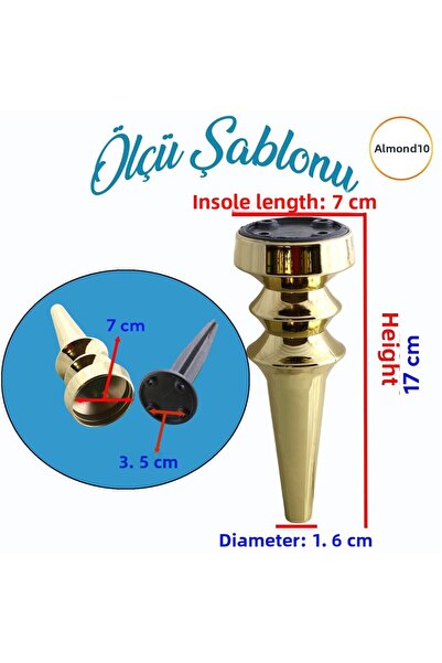 Badem10 Oliva Gold 17 cm Furniture Sofa Armchair Tv Unit Console Heightening Riser Leg Feet 4 Pieces