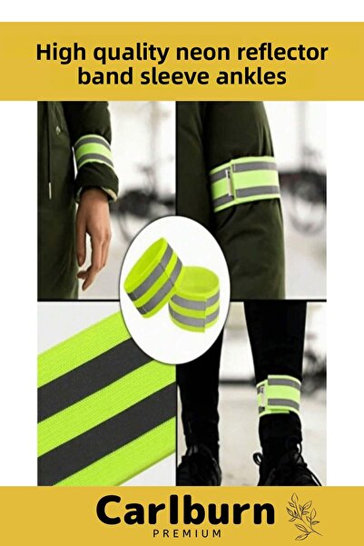 Carlburn قماش أصفر نيون عالي الجودة خفيف الوزن بانعكاس 360 درجة لا يتشقق شريط...