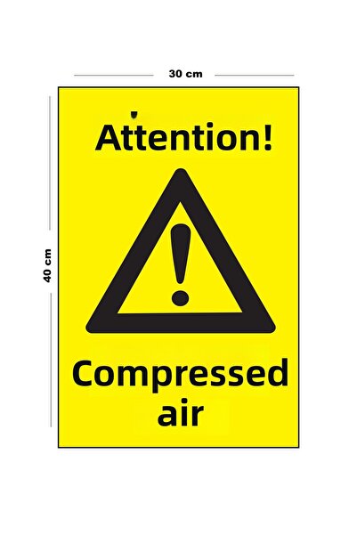 Lucena علامة تحويل تحذيرية بحجم A3 مقاس 30 سم × 40 سم من الهواء المضغوط المعدني