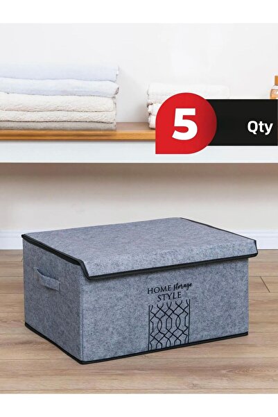 Smyak صندوق ميجا بلس بغطاء لباد مقاس 57x41x31 سم 5 قطع