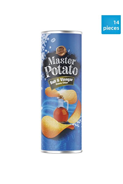 Gold Harvest ماستر رقائق البطاطس بصلصة الملح والخل 160 جرام 14 قطعة