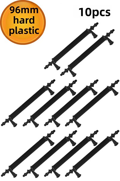 NUBLADO (PĂSĂT PLASTIC) Zeus 96 Mm Negru Mobilier Sertar Bucătărie Dulap Dula...