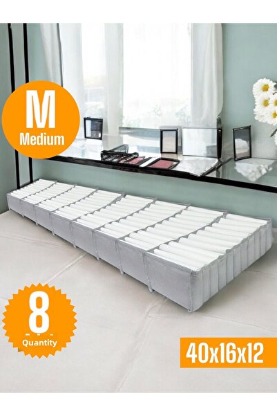 Balkan Room 8 Τεμάχια Γκρι Ακορντεόν Τύπος Μεσαίο Σετ Συρταριέρα 11 Διαμερισμ...