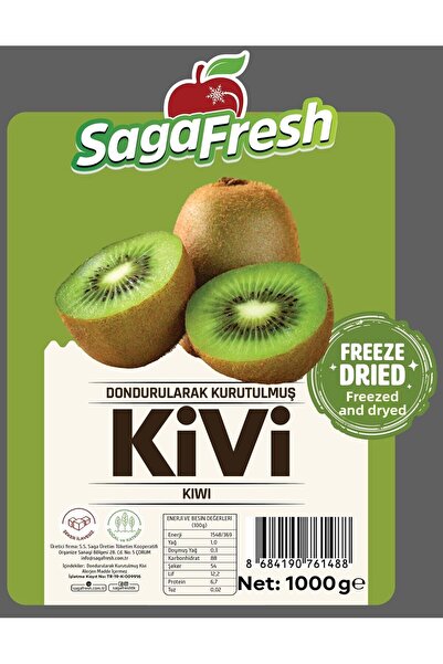 SagaFresh 1000 جرام شرائح كيوي مجففة بالتجميد