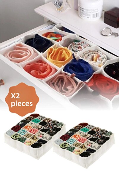 Serstil 2 Λευκές οργανώσεις - 30 θήκες, 42 × 35 × 10 cm