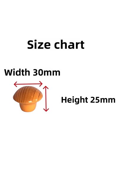 GLASWEN 8Pcs Open Beech Mushroom Button Handle Furniture Drawer Cabinet Door Handle Metal Handle Accessories with Screw