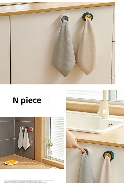 Emofom 2 PCS Practical and Strong Kitchen and Bathroom Hanger - Cloth, Washcloth, Towel Holder