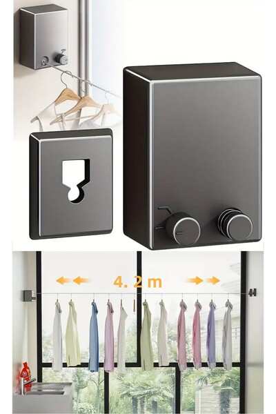 Hombak Suport pentru uscător de rufe Practică frânghie retractabilă pentru rufe