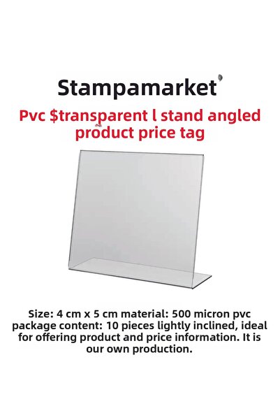 DamgaMarket 10 τεμάχια PVC διαφανής ετικέτα 4x5 cm, PVC ράφι ετικέτας, θήκη γ...
