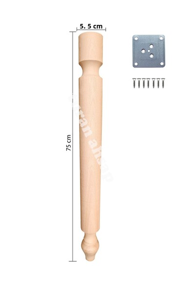 turanahşap Picioare de masă - Picioare de masă din lemn - Picioare de masă de...