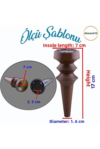 Badem10 Oliva Lemn Modelat 17 Cm Mobilier Canapea Fotoliu Unitate TV Consolă Upgrade Picior Picioare 4 Bucăți
