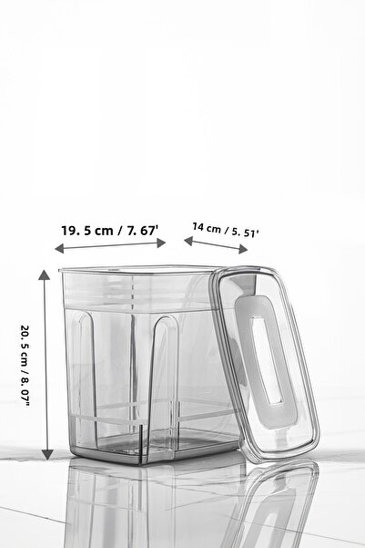 Meleni Home 4 Pieces 3.5 Liter Powder Tablet Detergent Box - Lena Practical Storage Container with Lid