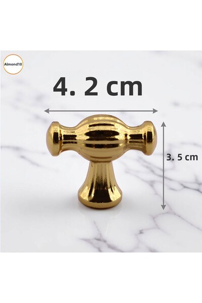 Badem10 Kesir Gold Buton de mâner din metal pentru mobilier Sertar Dulap de bucătărie Dulap Mânere moderne pentru uși