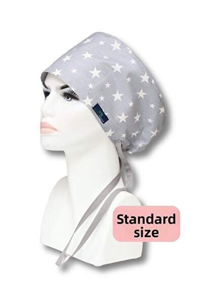 doktorbonem Șapcă chirurgicală cu stele gri de mărime standard, șapcă pentru medic, asistentă, îngrijitor medical, spital