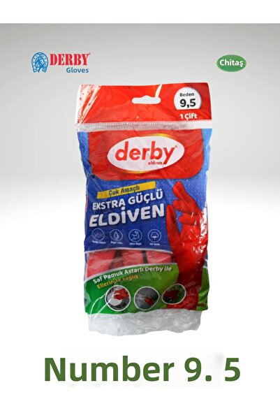 ÇİTAŞ Derby D-100 Number 9.5 Latex Extra Strong General Purpose Nylon Dishwas...