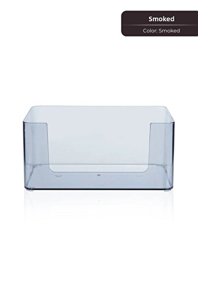 Hesaplı Kasa Layer Clear Plastic Organizer, Smoked in 24,5 X 14,5 cm