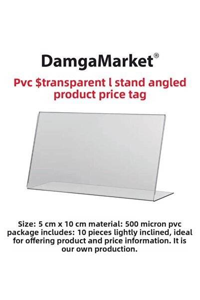 DamgaMarket 10 τεμάχια PVC διαφανής ετικέτα 5x10 cm, PVC ράφι ετικέτας, θήκη ...