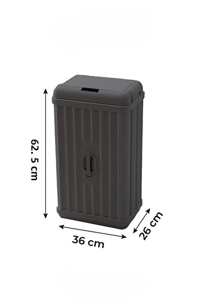 EVLE Decorative Foldable Plastic Trash Can with Sensor, 50 Lt