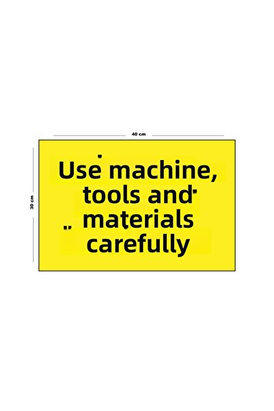 Lucena استخدام الحذر لأداة الآلة المعدنية والمواد 30 سم × 40 سم حجم A3 لافتة ...