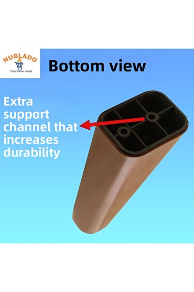 NUBLADO Mobilier de lux Canapea Unitate TV Picior Fotoliu 14 Cm Model Lemn Maro Picioare Baza.