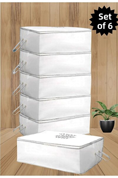 Smyak مجموعة من 6 أكياس تخزين لحاف من النوع الصدري 75 × 45 × 45 سم