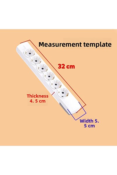 Badem10 مجموعة مكونة من 6 قطع - قابس مقبس لاسلكي ومقبس مؤرض ومقرنة متعددة مؤرضة وستة معلقة