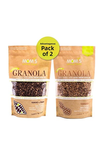 Mom's Natural Foods حزمة من 2 جرانولا - كاكاو فينديك 360 جرام - محلي فينديك 360 جرام