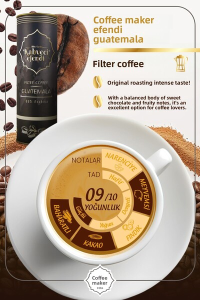 Kahveci efendi Filter Coffee Set (Guatemala, Exlusive Profesional, Colombia)