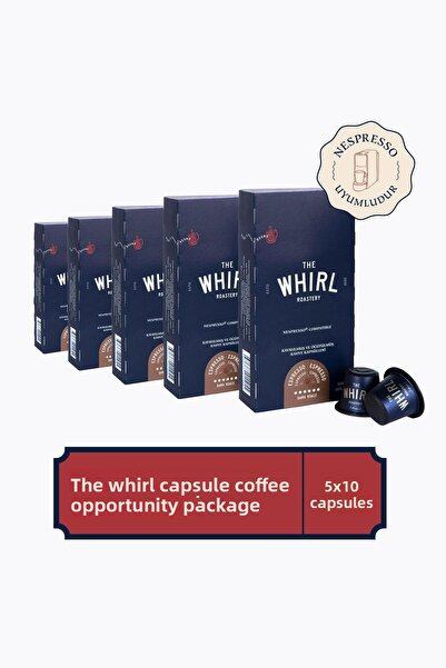 The Whirl مجموعة إسبرسو برونيت مكونة من 5 قطع - 50 كبسولة قهوة