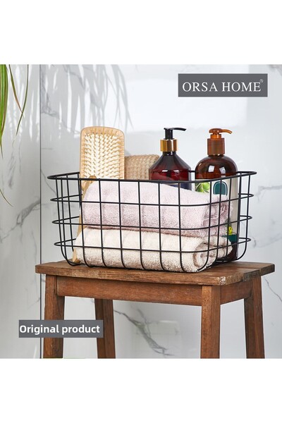 ORSA HOME موديل 985 - سلة تنظيم متعددة الأغراض، منظم سطح المكتب والحمام، سلة ...