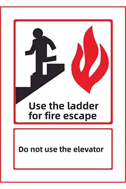 SIRADIŞI REKLAM استخدام درج الحريق الفوري علامة التحذير PVC A4