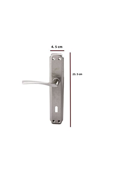 Badem10 Room Door Handle (5 Sets) + Wc Bathroom Door Handle (2 Sets) Toilet Door Handle Set Suitable for Right and Left