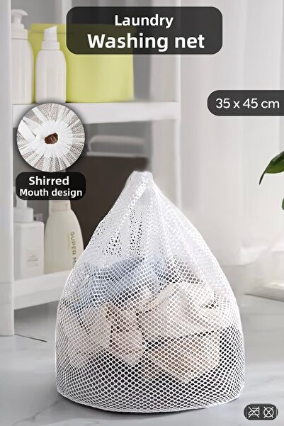 Meleni Home Alb 35x45 cm Plasa de protectie pentru rufe 1 bucata