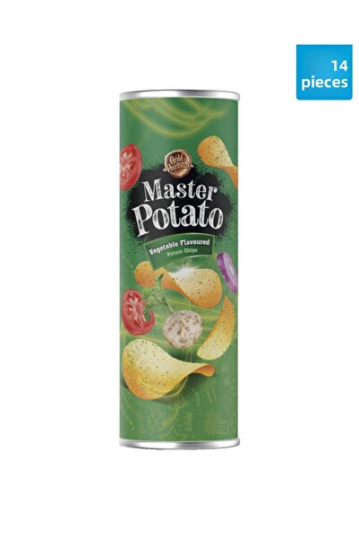 Gold Harvest رقائق البطاطس ماستر مع صلصة الخضار 160 جرام 14 قطعة