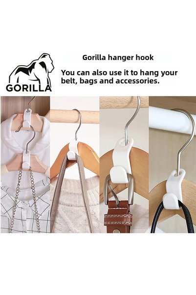 GORILLA Hanger Hook 20 Pieces Shirts Bag Belt Hanger Hook Closet Organizer Hanger Hook
