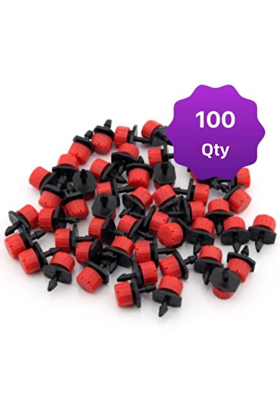 AR Ρυθμιζόμενος ρυθμός ποτίσματος με στάγδην άρδευσης Μικρός κόκκινος σταγονόμετρος 100 τεμαχίων