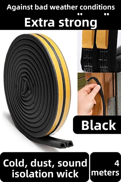 Svein 4 متر أسود بولي كلوريد الفينيل - نافذة باب عازلة مقاومة للبرد والتسرب، ...